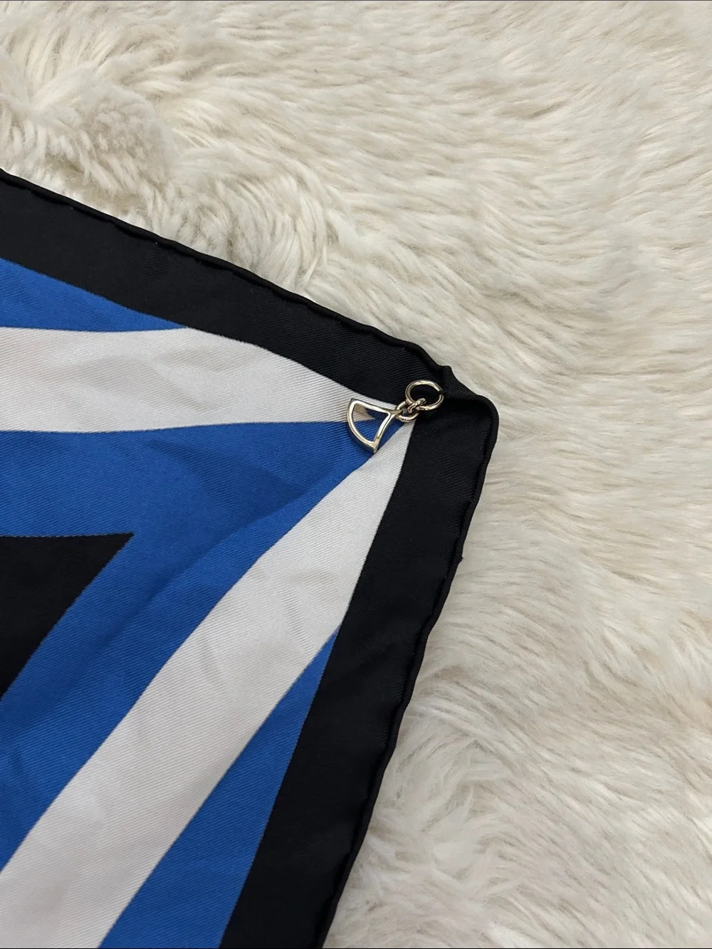 Bvlgari Silk Scarf Geometric Print